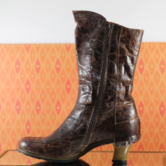 Eject Brown Leather Boots Like New - Picture 5 of 16